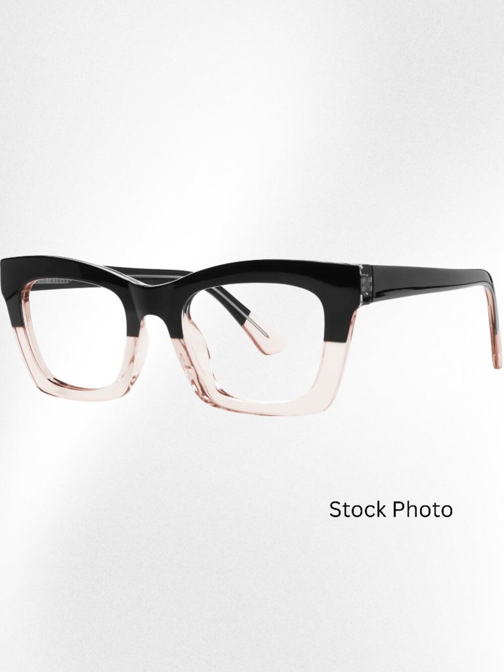 Two-Tone Rectangle Plastic Glasses AOOLIA